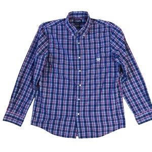 CHAPS MEen's Shirt Size Large Easy Care Wear Classic Button-Up MSRP $55